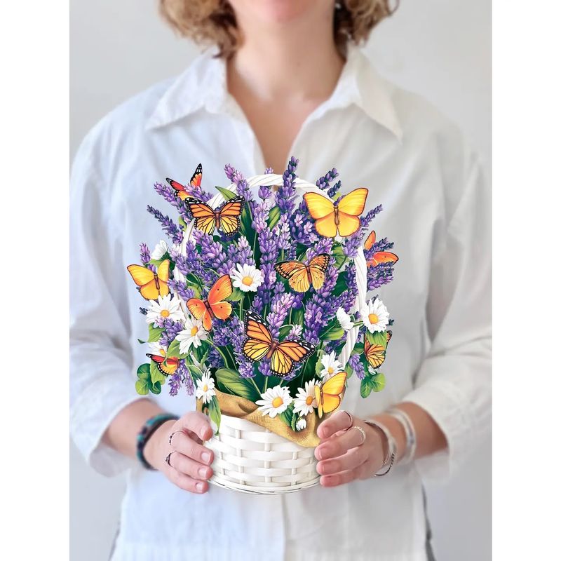 Lavender &amp; Butterflies Pop Up Card