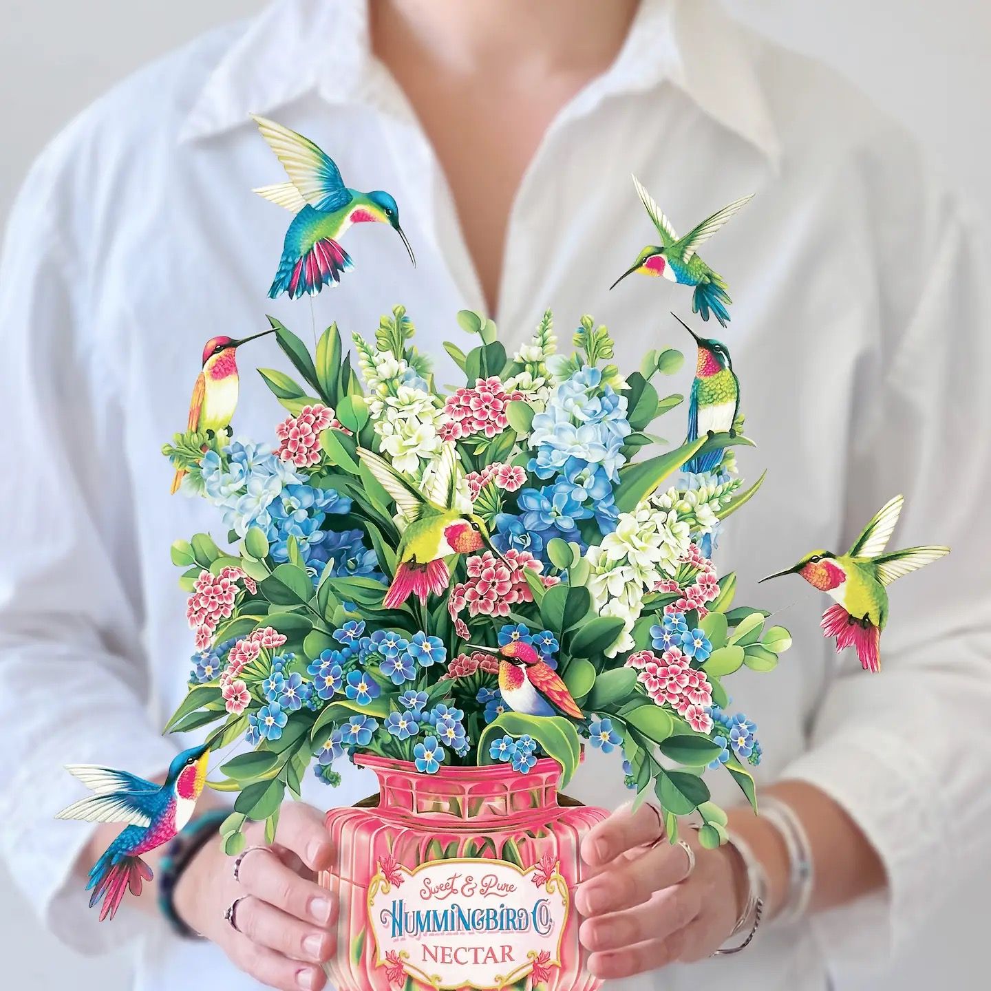 Hummingbird Oasis Pop Up Card