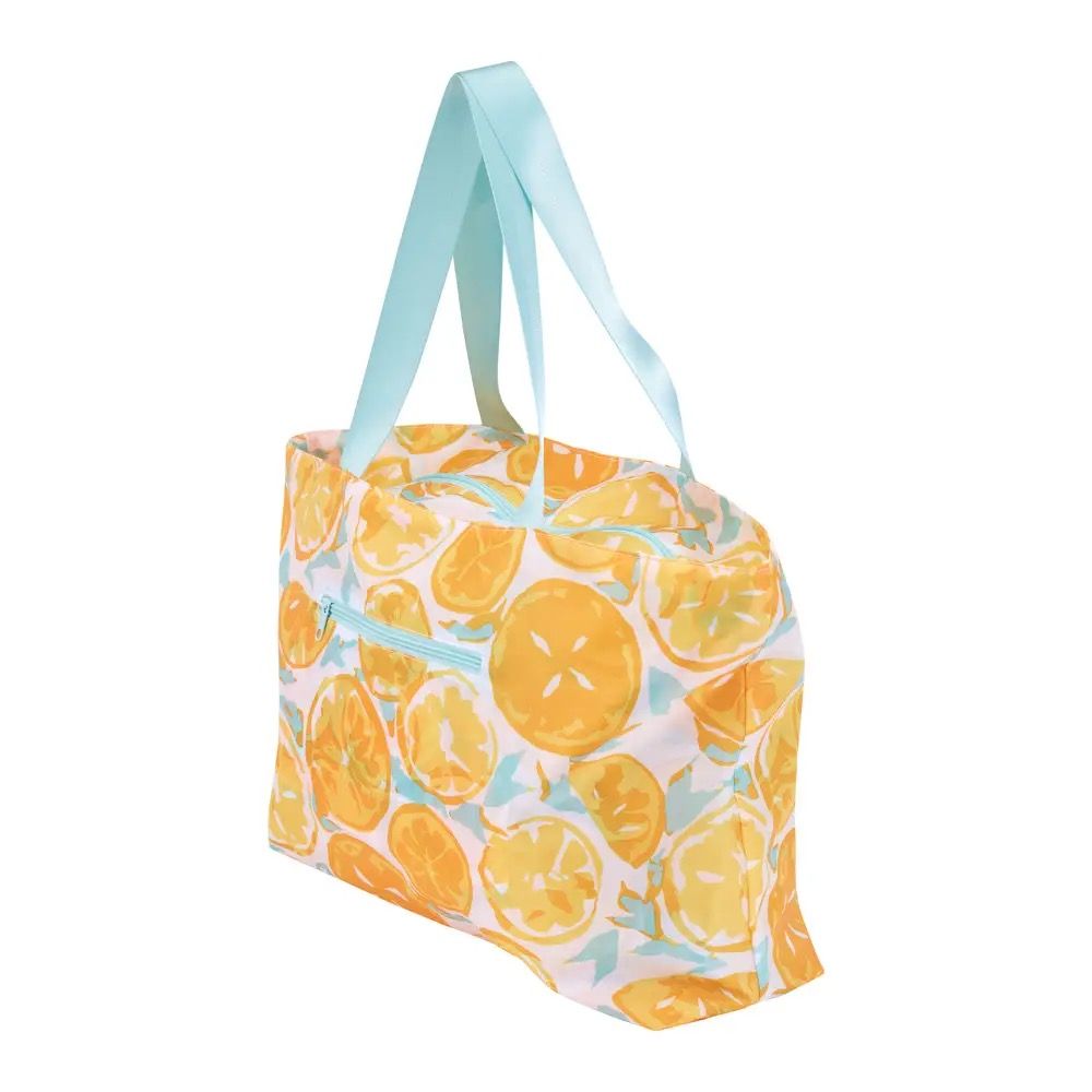 Lemon Slices Fun Splash Proof Beach Bag