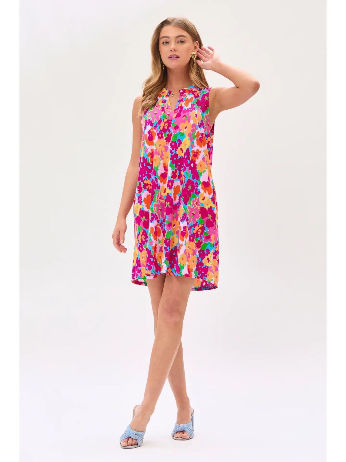 Floral Flattering A-Line Dress