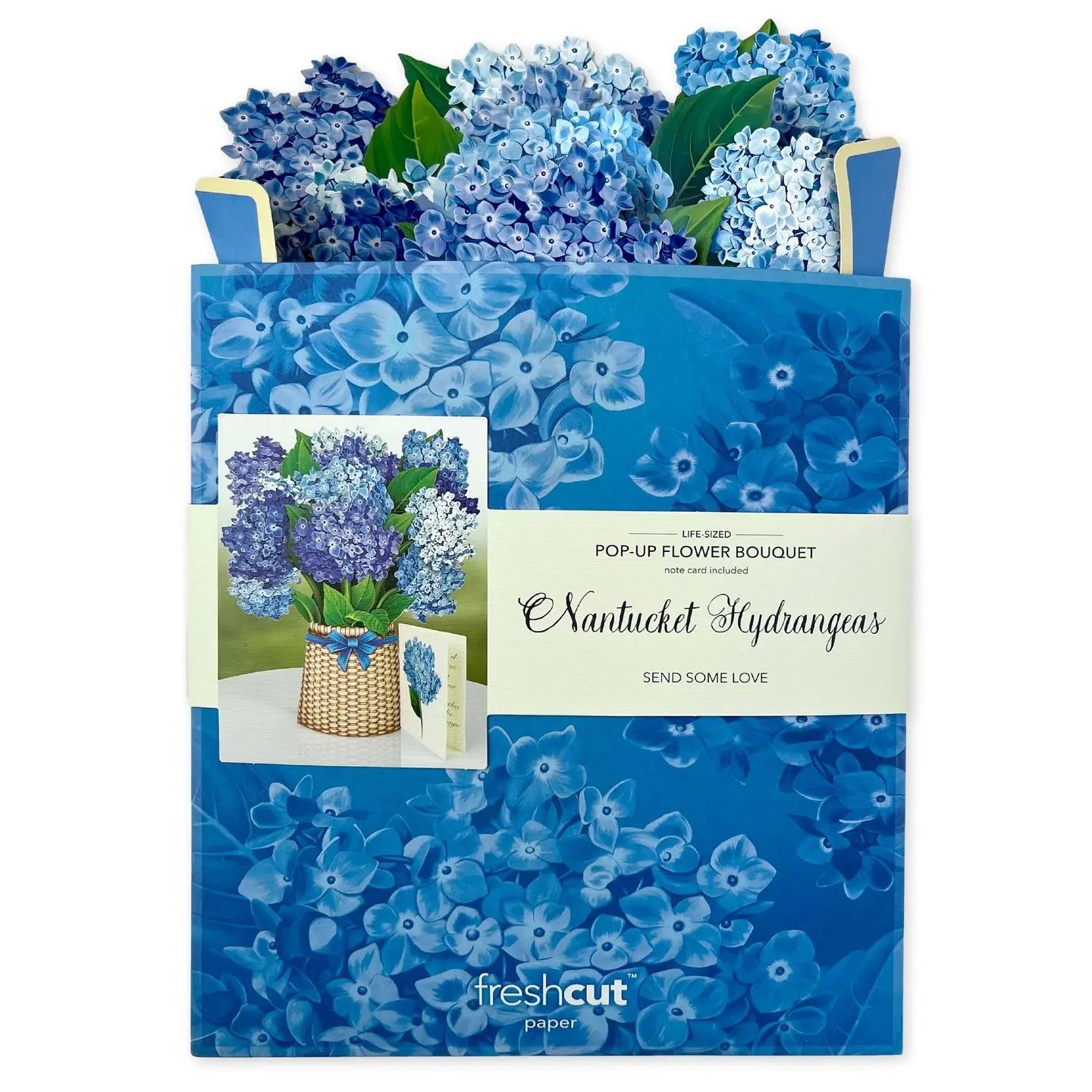 Nantucket Hydrangeas Pop Up Card