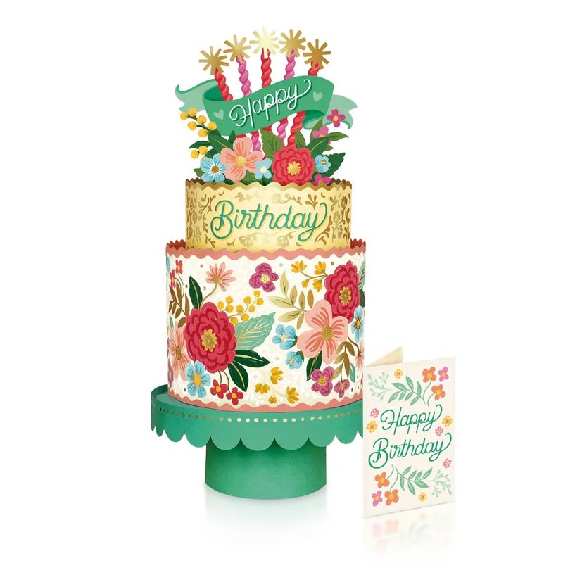 Blooming Birthday Cake Pop Up Card
