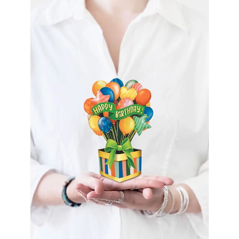 Mini Birthday Balloons Pop Up Card