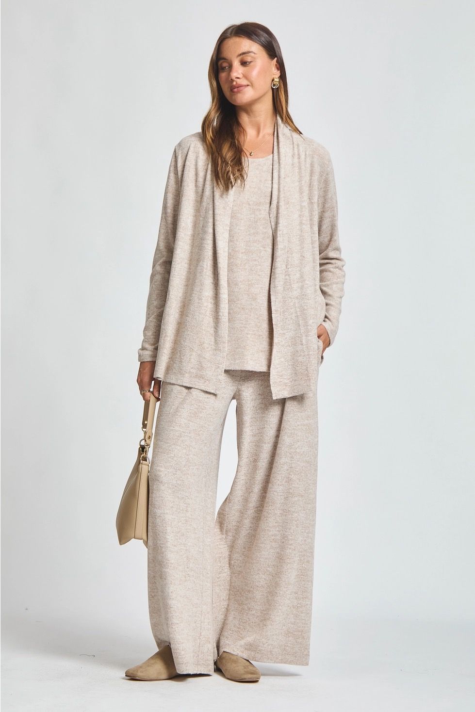 3PC SetTank + Cardigan + Relaxed Pants