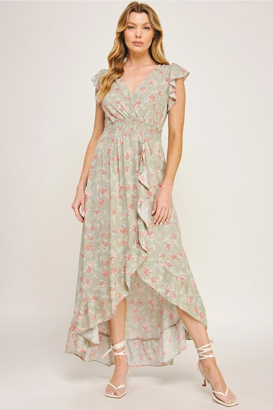 Ethereal Flow Maxi Dress w/ Ruffle Detail