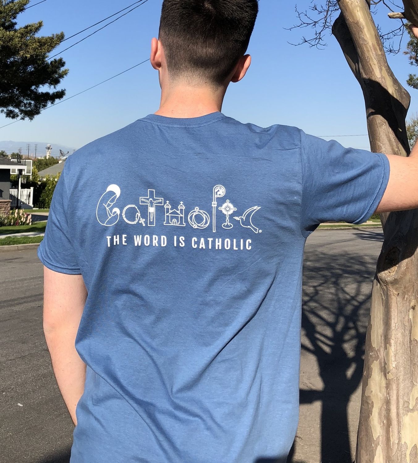 Catholic T-shirt - denim