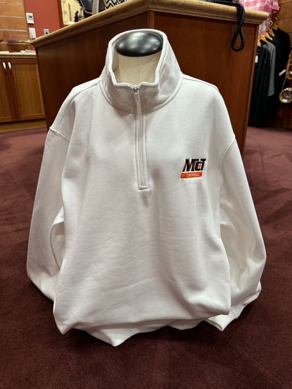 White Sport Tek Fleece McT Logo
