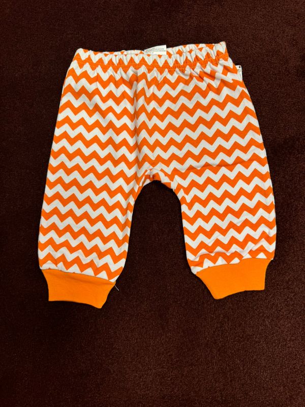 Baby Pants Orange &amp; White