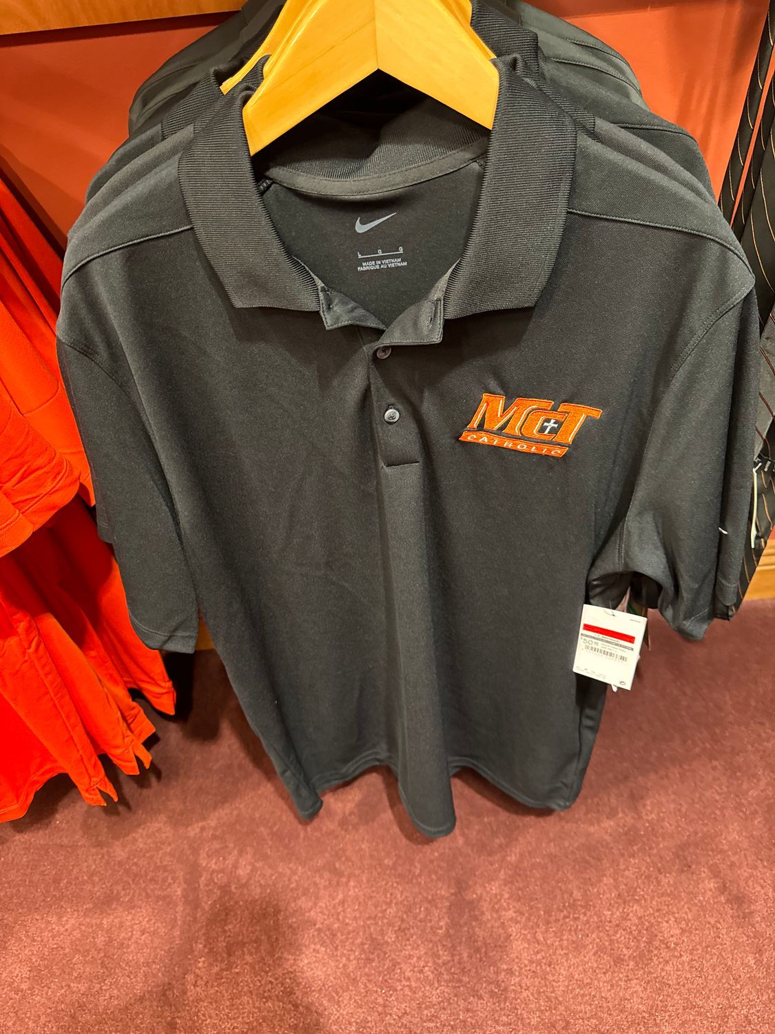 Black Nike Polo with McT