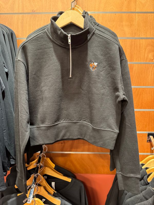 Cropped 1/4 zip Pullover