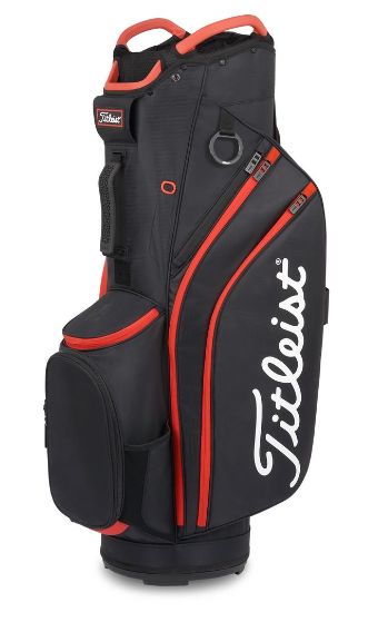 TITLEIST CART 14 CART BAG BLACK/RED