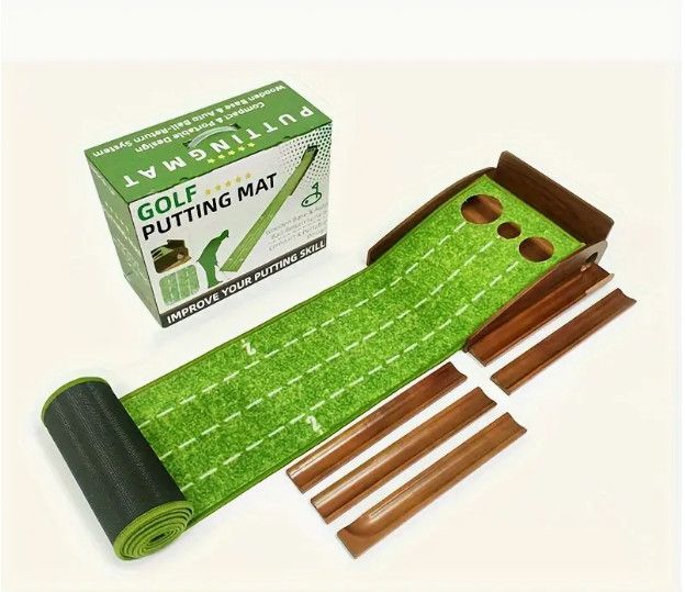 PUTTING MATT WOODEN INDOOR