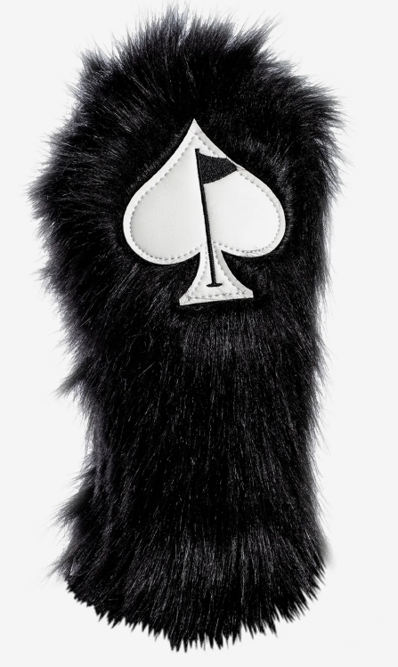 PINS &amp; ACES BLACK FUZZY DRIVER COVER