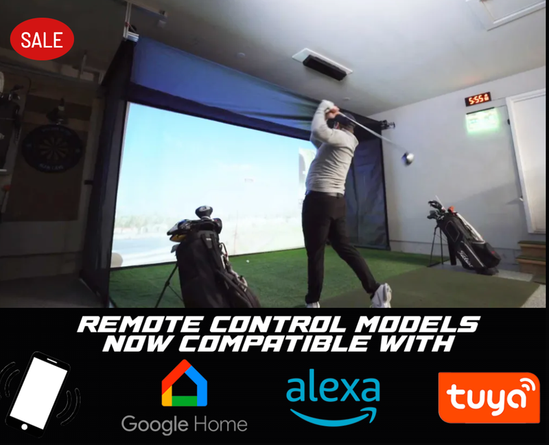 SPORTS SCREEN VANISH - 16H FOOT - POWERED RETRACTABLE SCREEN - GOLF HITTING ENCLOSURE WITH SCREEN