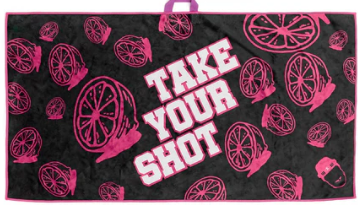 CMC DESIGN PINK WHITNEY TAKE YOUR SHOT TOWEL