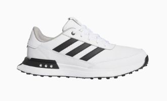 ADIDAS SHOE STYLE JI4034 S2G LEATHER 24 WHT/BLK/GRY SIZE 10.5