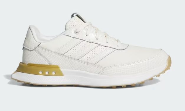 ADIDAS SHOE STYLE JI4038 S2G SL LEATHER OWHT/GLD/GUM SIZE 6.5