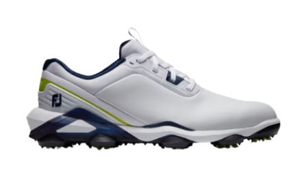 FOOTJOY SHOE STYLE 55536 TOUR ALPHA WHT/NVY/LME SIZE 8