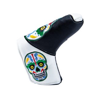 CMC DESIGN SUGAR SKULL &quot;WEB&quot; BLACK BLADE PUTTER HEADCOVER