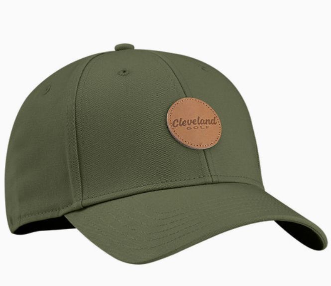 CLEVELAND LEATHER PATCH HAT OLIVE