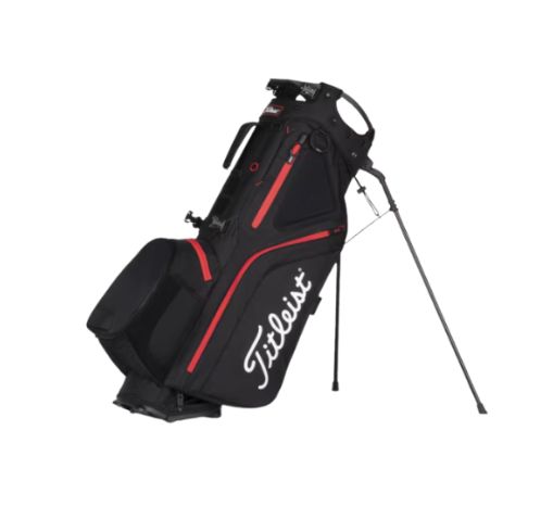 TITLEIST HYBRID 5 STAND BAG BLK/RED