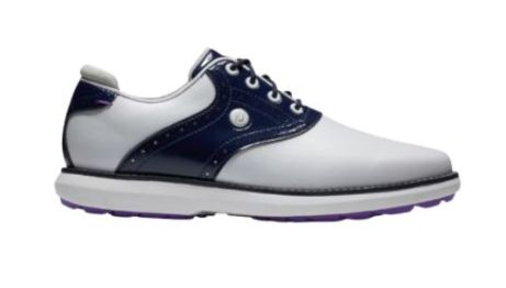 FOOTJOY WOMENS TRADITIONS WHT/NVY/PUR 7M