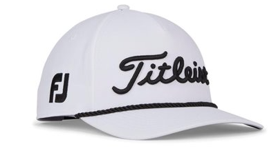 TITLEIST TOUR ROPE HAT WHITE/BLACK