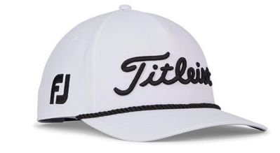 TITLEIST TOUR ROPE HAT WHITE/BLACK