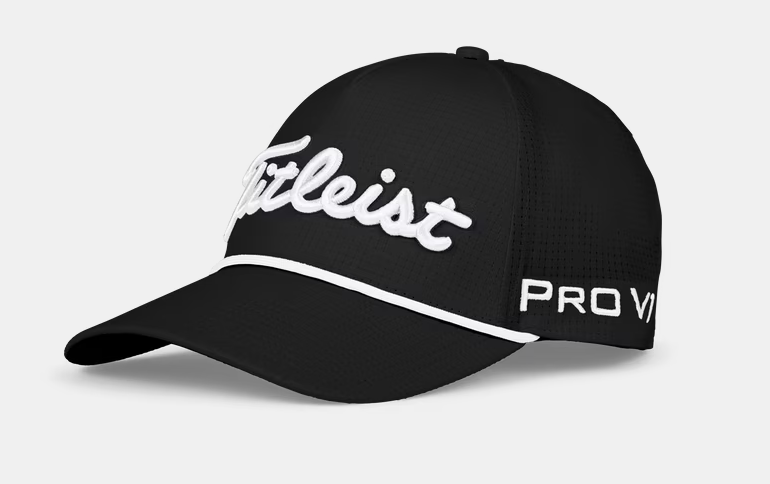 TITLEIST TOUR ROPE HAT BLACK/WHITE