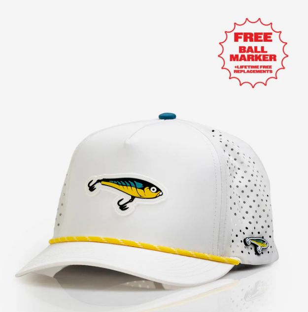 PINS &amp; ACES FISHING LURE ROPE HAT