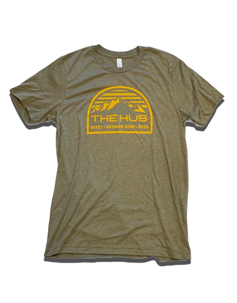 Hub Dome Tee - Web Use*, Color: Olive / Gold, Size: S