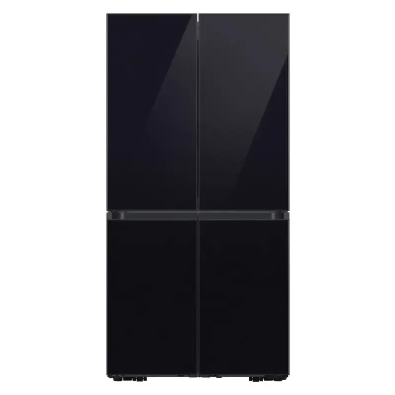 Samsung Bespoke Beverage Center RF65A967622 Four-Door Fridge Freezer With Internal Plumbed Ice & Water - Bespoke Black Glass