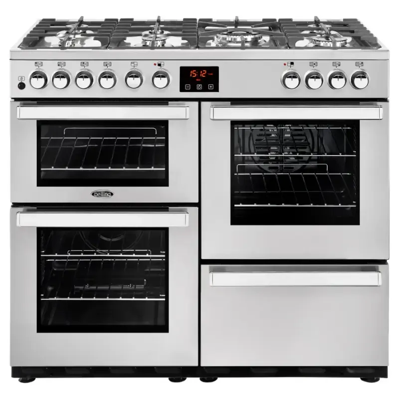 Belling Cookcentre 100DFT/PROFSTA Professional Stainless Steel 100cm Duel Fuel Range Cooker