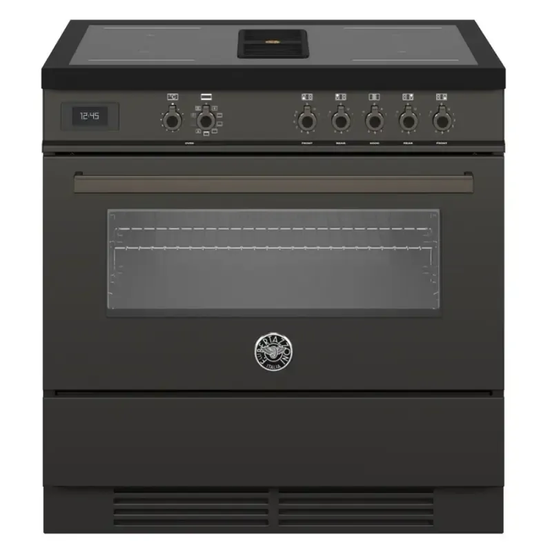 Bertazzoni PROCH94I1ECAT 90cm Professional Air-Tec Induction Range Cooker With Integrated Extraction – CARBONIO