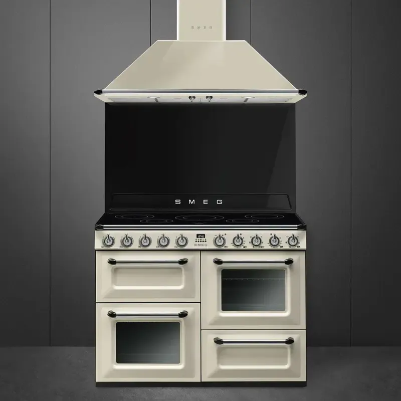 Smeg TR4110IP 110cm Victoria Range cooker, induction hob - Cream