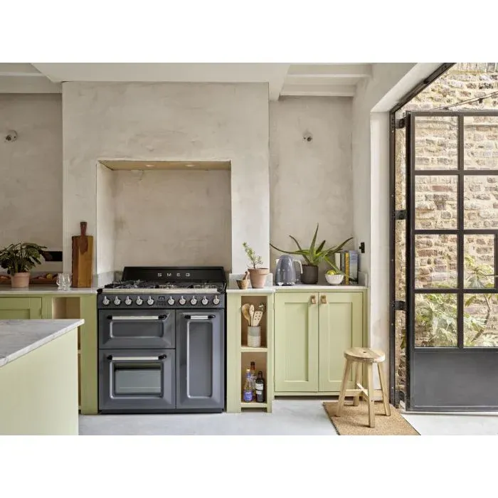 Smeg TR103GR 100cm Victoria Dual Fuel Range Cooker - Slate grey