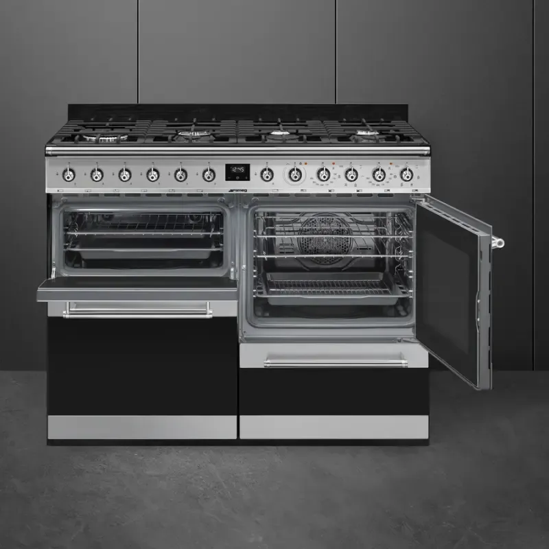 Smeg Symphony SYD4110-1 Dual Fuel Range Cooker - Stainless Steel