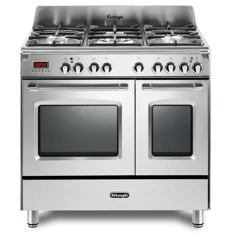 De'Longhi DVTR906DFSS 90cm Dual Fuel Range Cooker In Stainless Steel