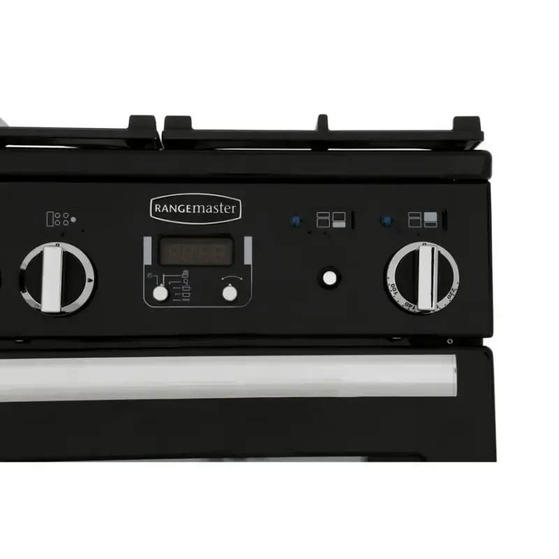 RANGEMASTER PDL110DFFGB/C Professional Deluxe 110 cm Dual Fuel Range Cooker - Black & Chrome