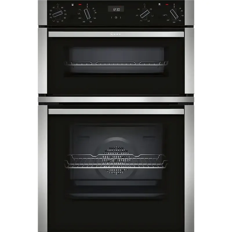 Neff U1ACE5HN0B CircoTherm® Built-In Double Oven Stainless Steel with EasyClean®