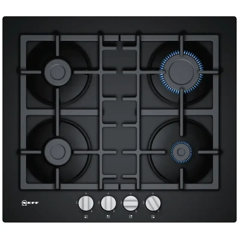 NEFF N50 T26CB49S0 60cm Tempered Glass Gas Hob - Black