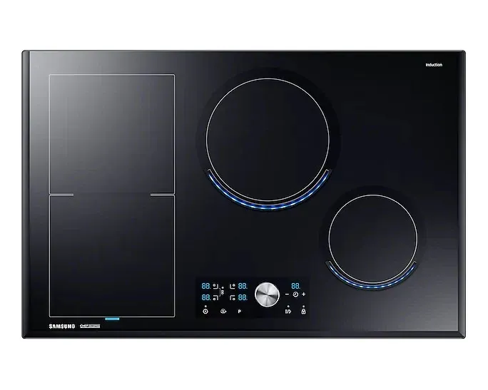 Samsung NZ84J9770EK 80cm Chef Collection Virtual Flame™ Induction Hob, Black Glass
