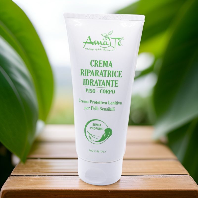 Crema Riparatrice Idratante con Pantenolo e Calendula, viso/corpo - senza profumo