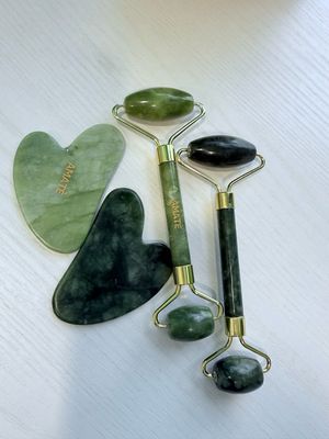 Set Rullo di Giada è Qua Sha 100% Naturale