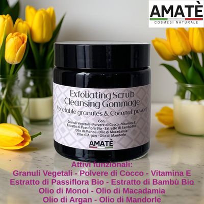 Exfoliating Scrub Cleansing Gommage Vegetable granules & Coconut powder - Scrub Esfoliante viso con granuli vegetali e polvere di Cocco