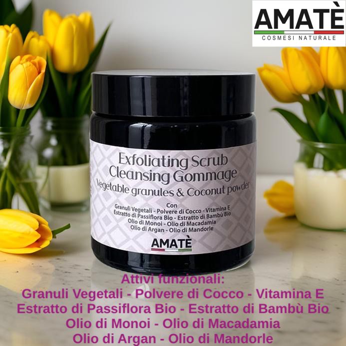 Exfoliating Scrub Cleansing Gommage Vegetable granules & Coconut powder - Scrub Esfoliante viso con granuli vegetali e polvere di Cocco