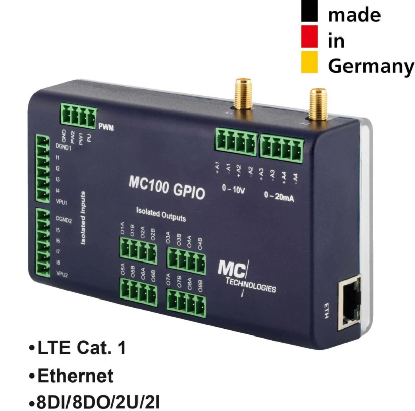 MC100 Terminal GPIO 2x 0-10V In, 2x 0-20mA In OpenWRT