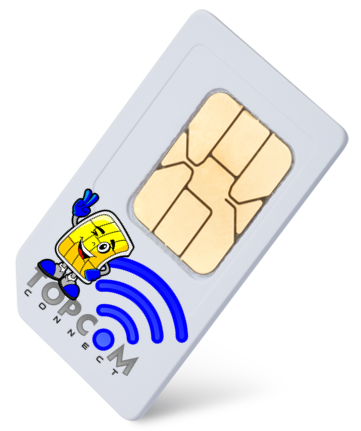 Topcom Connect - Pre-active - Global simkaart Africa 1 - 100MB - Excl. Simkaart!