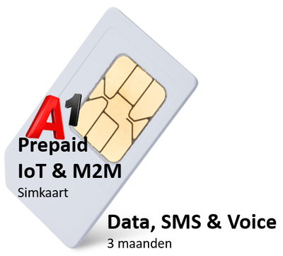 Data, SMS & Spraak - Prepaid IoT & M2M - 4G, 5G, LTE-M & NB-IoT - 3 maanden
