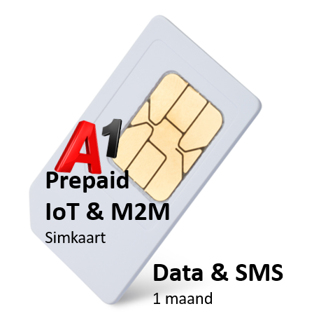 Prepaid - 1GB + 10sms data bundel - ​ 1 maand - M2M & IoT SIM-kaarten